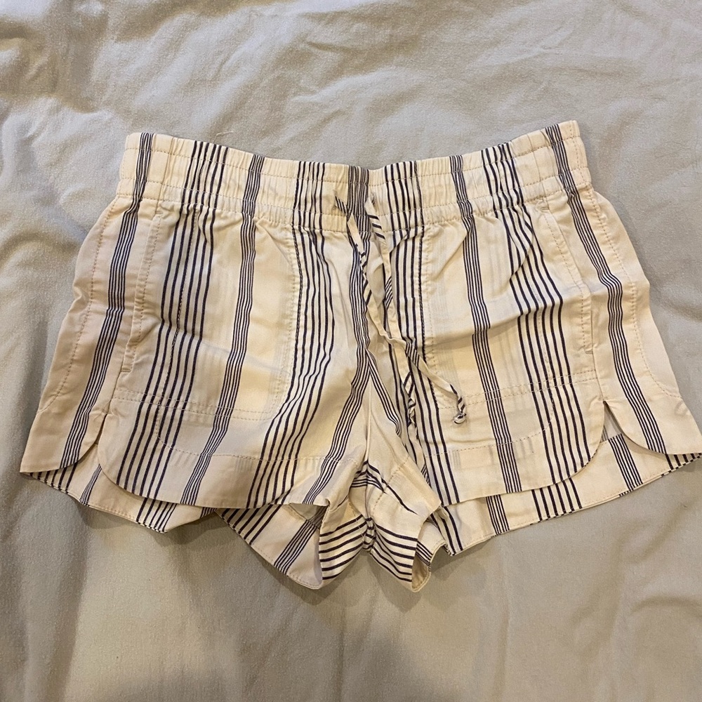 EXPRESS High Rise Striped Beach Shorts